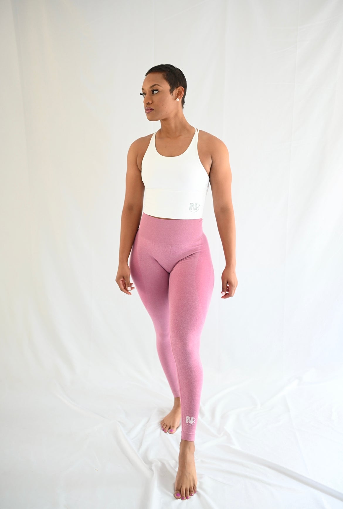 FASHION SPORTSWEAR Fila ANWEN - Leggings - Women's - shell pink
